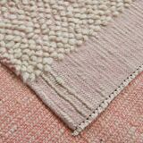 9x11 Pale Pink Large Kilim Rug, 265x329Cm