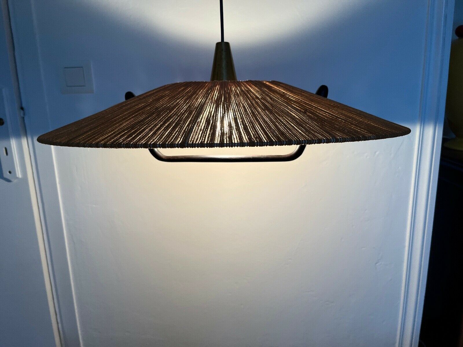 Scandinavian suspension in rope and teak - ufo - 60s 70s