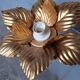 Lustre plafonier metal doré 1970 lotus / soleil