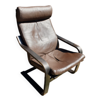 Lounge armchair poäng vintage ikea 1999 leather