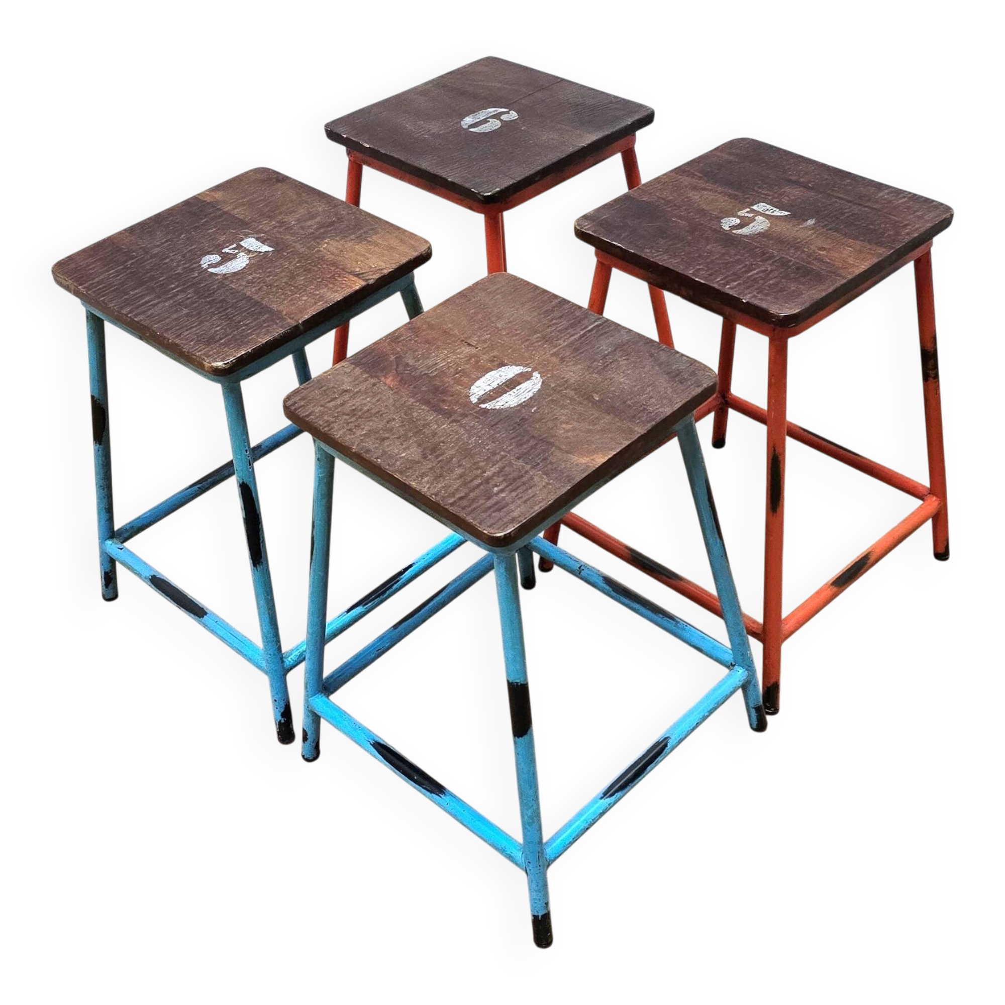 Set of 4 school stools