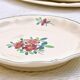 Dish on pedestal 19th century Sarreguemines Amazonas
