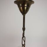 Brass Art Deco Candlestick, 1930s, Czechoslovakia