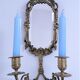 Patinated bronze chandelier mirror early twentieth century