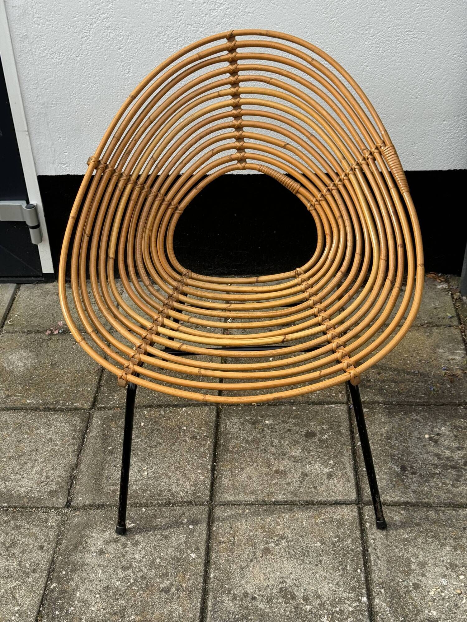 Pair of vintage Rohe Rotan chairs by H, Broekhuizen 1960