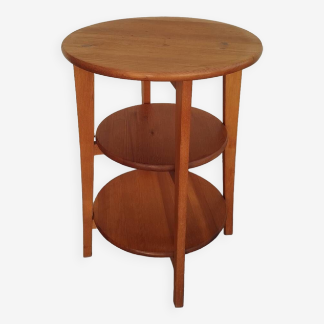 Scandinavian design wooden pedestal table