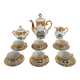Coffee service 6 cups Swan Lake vintage Italian porcelain