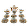 Service à café 6 tasses lac des cygnes porcelaine italienne vintage