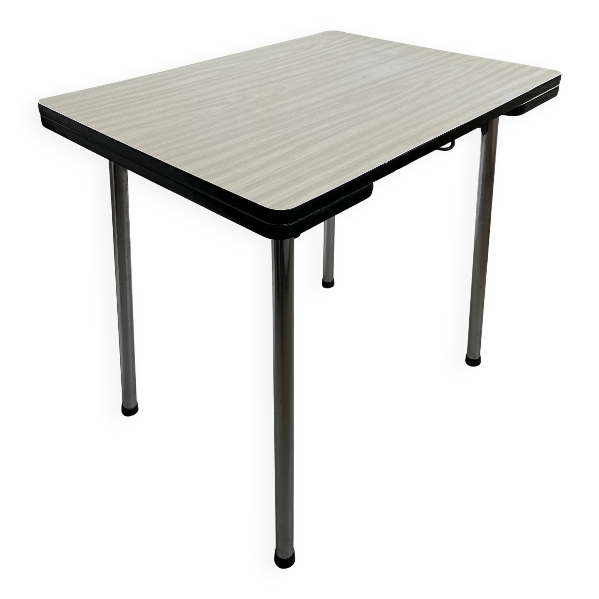 Table extensible en Formica blanche
