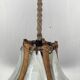 Bamboo acrylic and opaline hanging pendant, 1970,  58cm