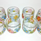 Set of 8 flower glasses