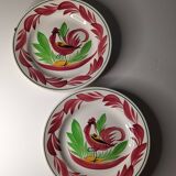 Set of two Digoin Sarreguemines plates