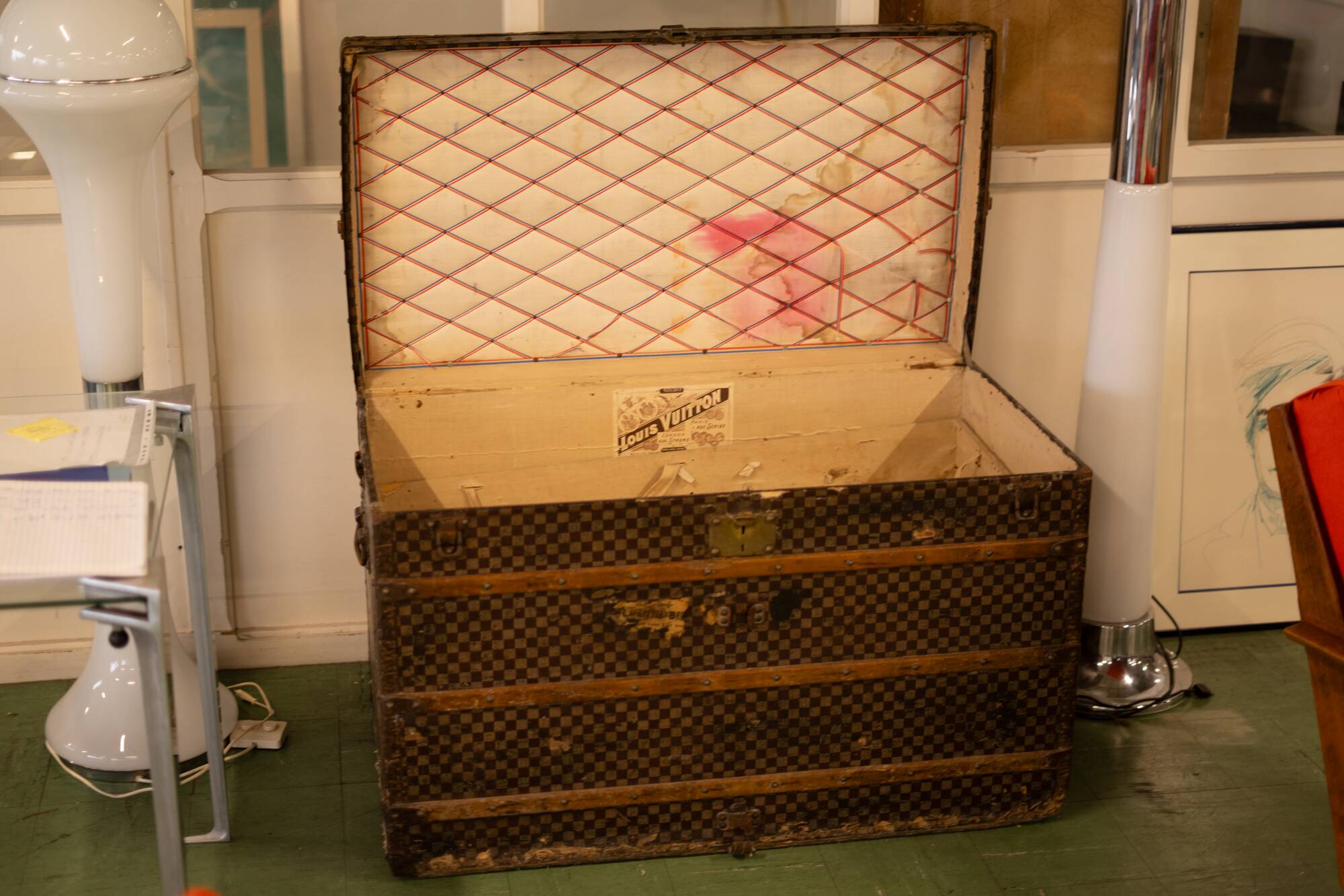 Very large Louis Vuitton trunk model.