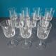 10 vintage engraved crystal walking glasses