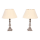 Stunning set of Rococo Silver Plated table lamps 1920s