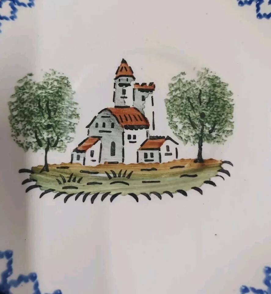 Vintage France Landscape Decor Plate
