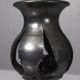 Jean Marais in Vallauris Black glazed candle holder 1970s