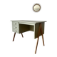 Bureau scandinave en teck restauré - Pieds compas