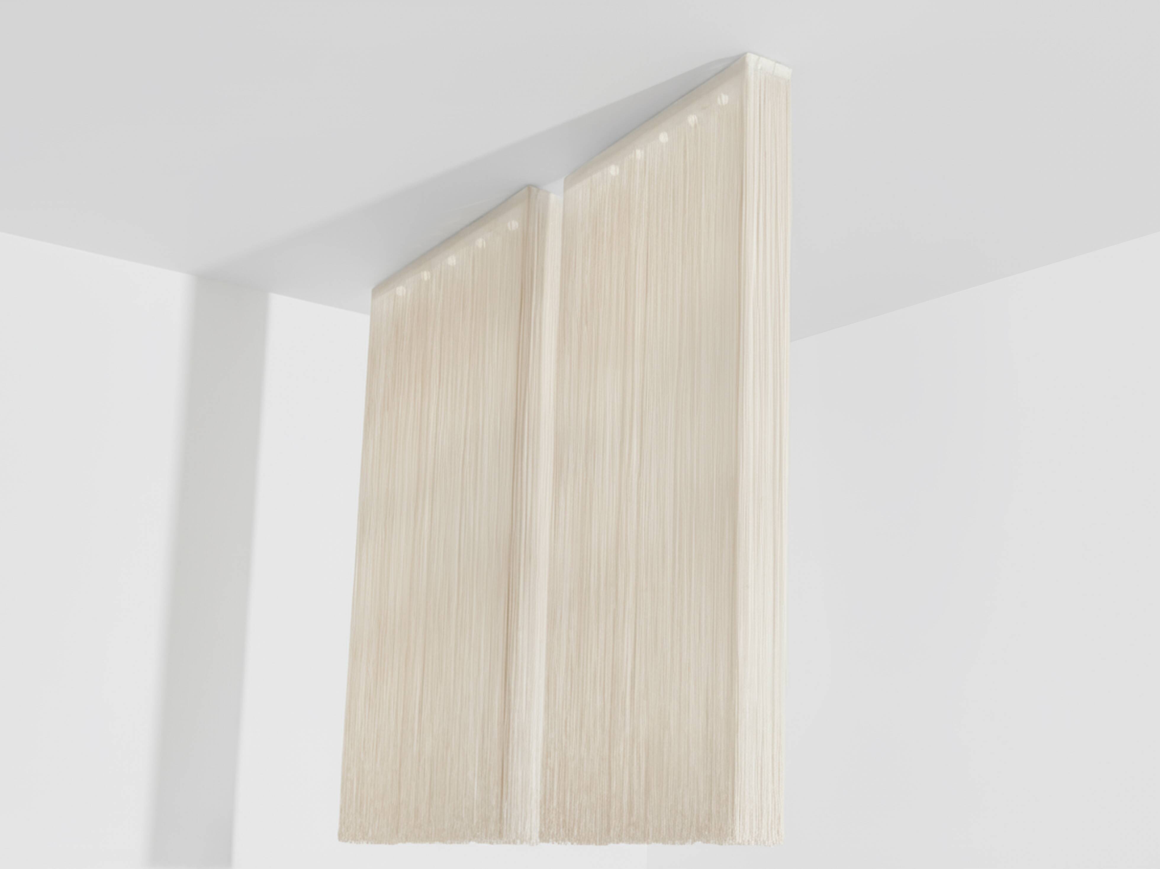 Pair of Mariyo Yagi Garbo chandeliers, metal and nylon, 1970s.