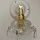 Vintage glass lampshade wall lamp with antique tassels