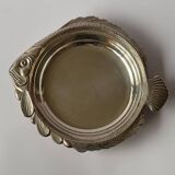 Vintage silver metal fish dish