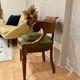 Velvet seated convertible-style chair