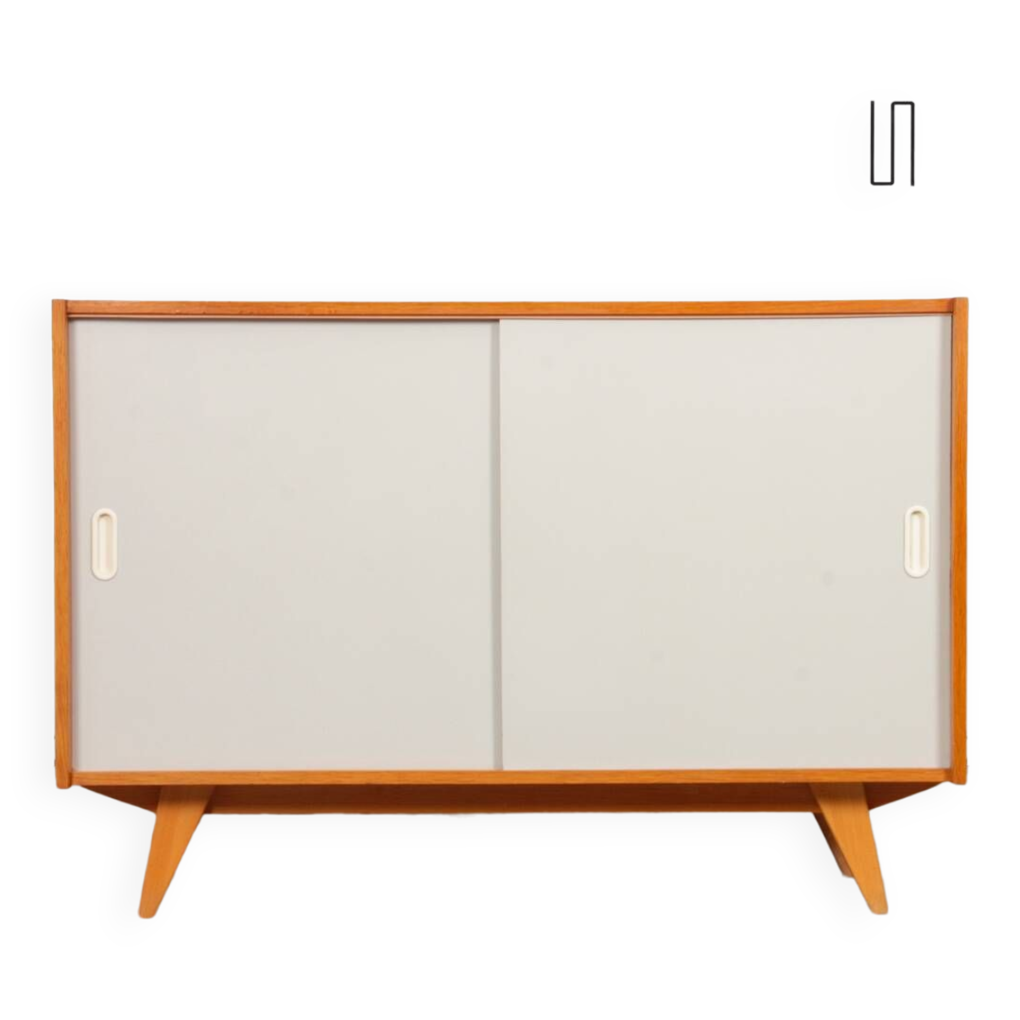 Vintage oak chest of drawers by Jiri Jiroutek, model U-452, 1960s