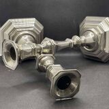 Pair of English silver-plated candlesticks from the 1950s