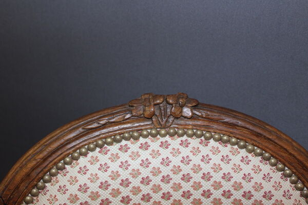 Paire de fauteuils cabriolets d'époque Louis XV
