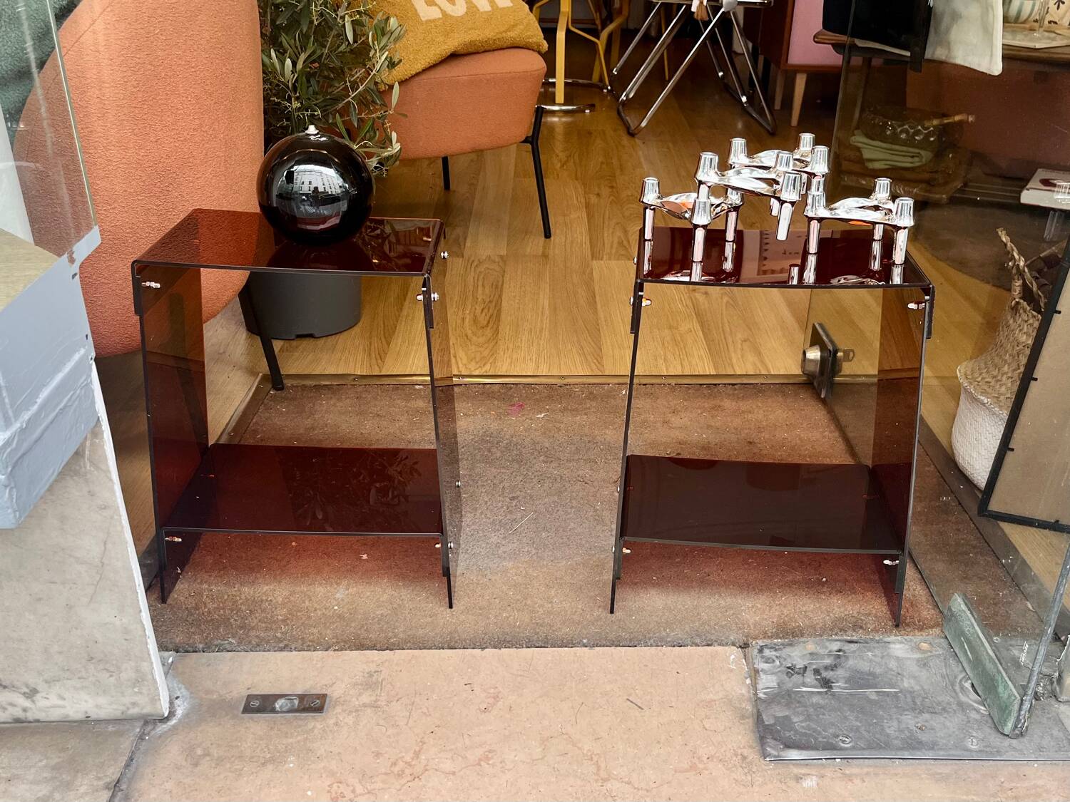Pair of Roche Bobois bedside tables or sofa ends