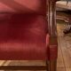 fauteuil de bureau en acajou et velours rouge