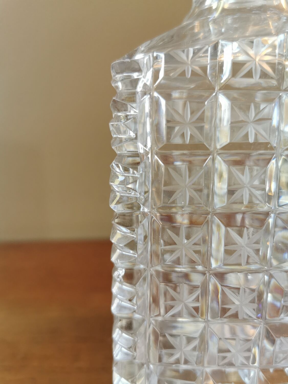 Cut crystal whiskey decanter