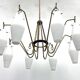 Mid-Century Large 8 arms Arredoluce manner chandelier. Italy 1950s