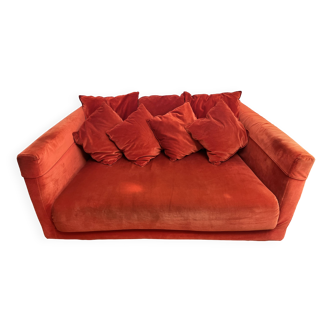 2/3 seater sofa Velvet red