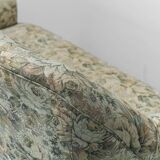 Banquette 2 places en tissu fleuri, années 1950