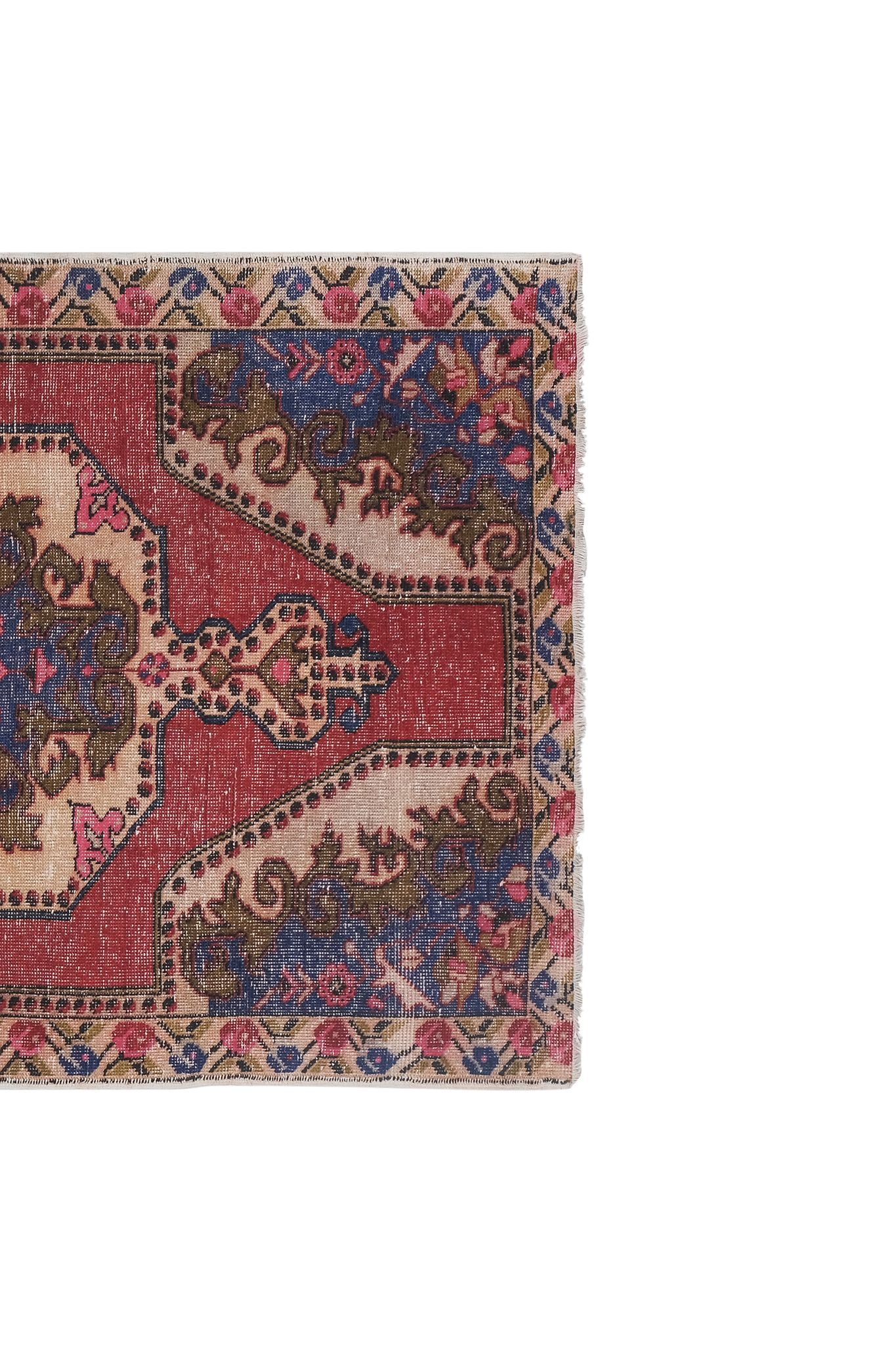 Vintage Turkish rug from Oushak, hand-woven 135x220 cm