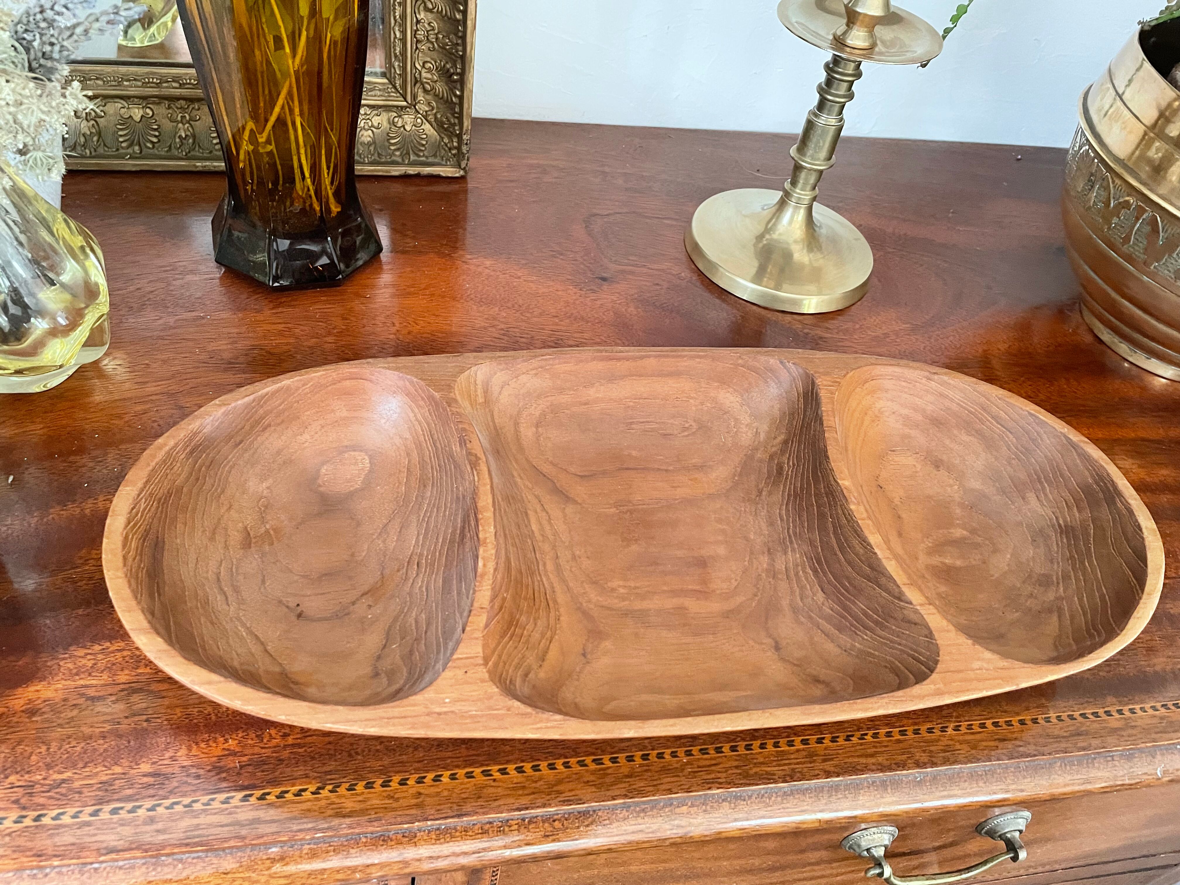 Plateau en bois vintage 41,5cm