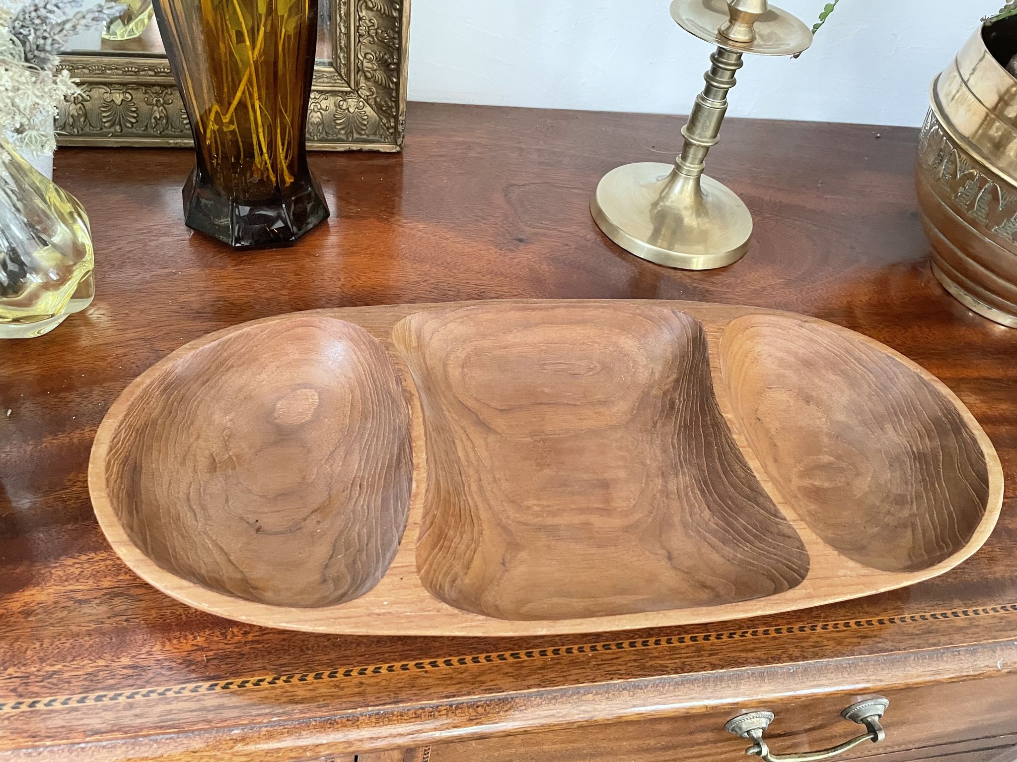 Plateau en bois vintage 41,5cm