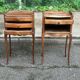 2 Louis XV bedside tables made of curved solid wood with drawers, 1920.