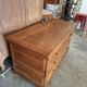 Louis Philippe 19th-century chest of drawers in solid walnut.