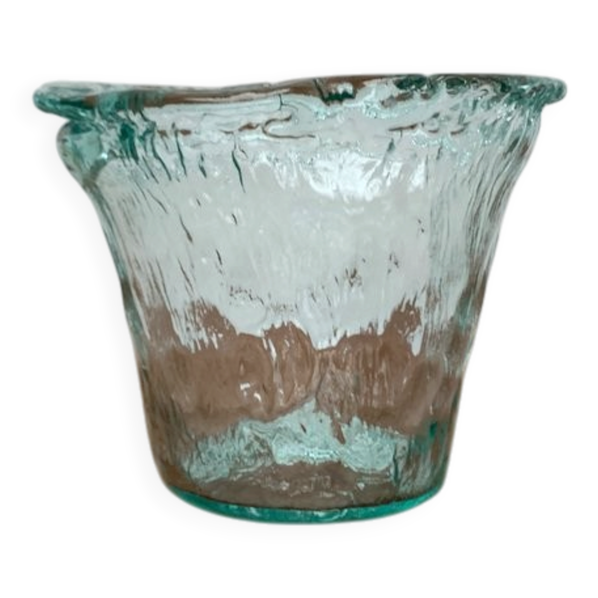Vintage Scandinavian frosted glass bowl, 1970s