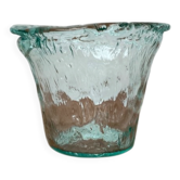 Bol en verre givré scandinave vintage, années 1970