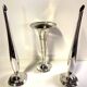 Lots of Small Antique Soliflore Vases Brass & Silver-Plated Bronze WMF Art Dec