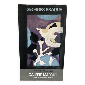 Affiche Georges Braque Derniers Messages  Galerie Maeght Paris 1967