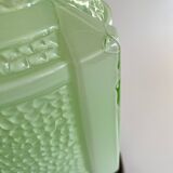 Painted glass lamp, fabric cable