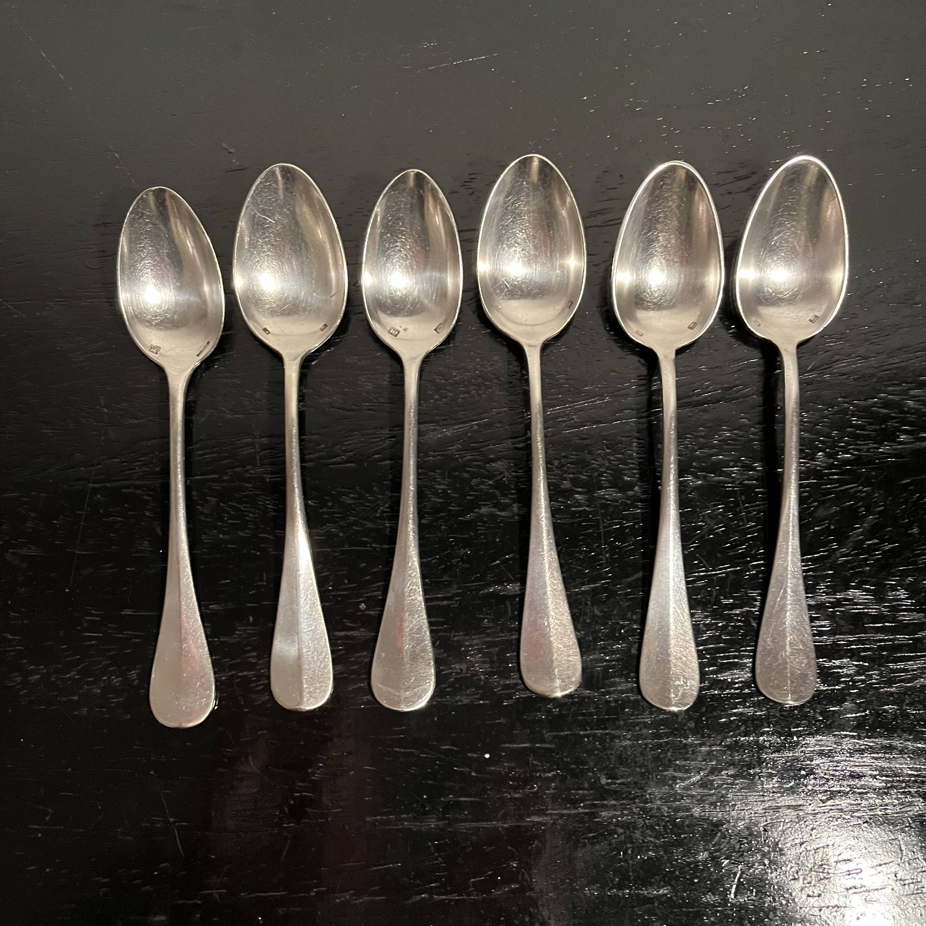 Small silver-plated metal spoons