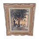 Gouache painting on cardboard signed a.Bernier - Framed under glass - 1970-80