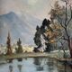 HST painting from the early 20th century "La Sorgue" (Aveyron) signed Chevalier + frame