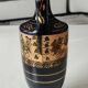 Greek Amphora Vase/Scenes of life Greek Mythology. Signed KA. Handmade in Greece, gilded with 24c fine gold. High 22.5 cm