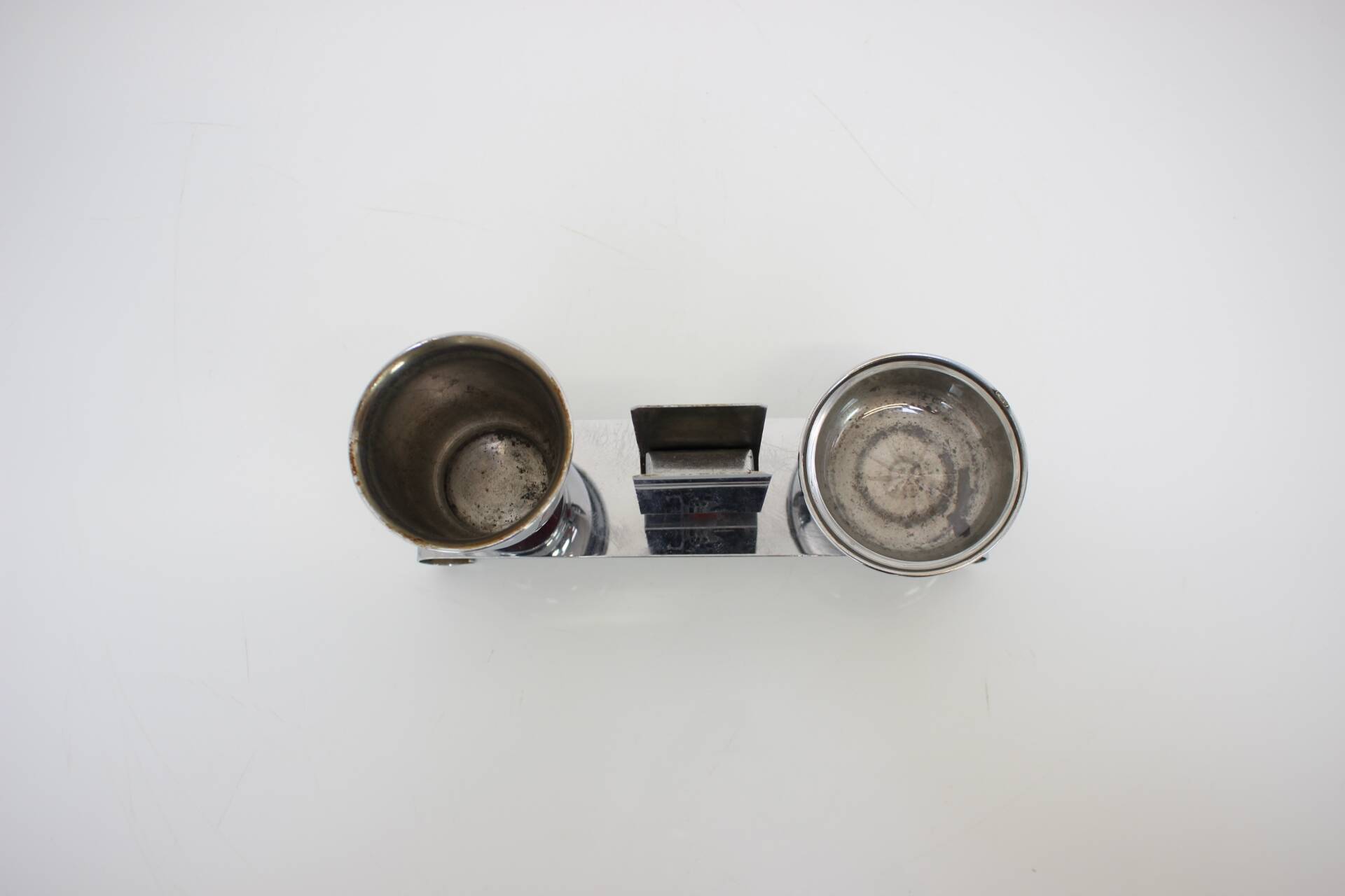 Bauhaus Art Deco Chrome Smoking Set, 1930s